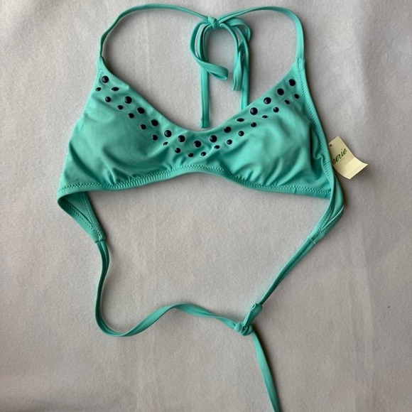 aerie Other - NWT Aerie Real Good Mint Green Studded Bikini Top Size Small UPF 50